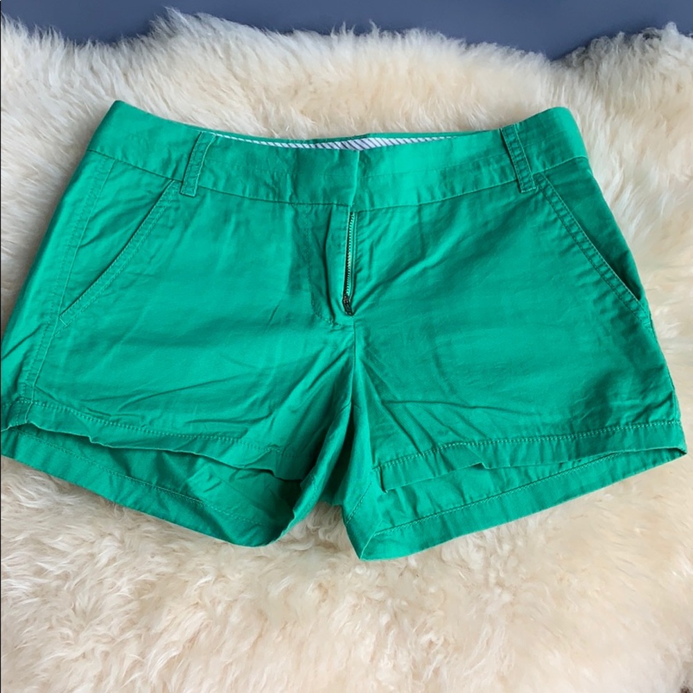 Green JCrew Chino Shorts